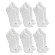 Meias Lupo Sapatilha Invisível Kit 6 Pares Branco