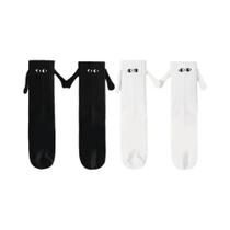 Meias Magnéticas Pretas E Brancas Com Olhos De Desenho Animado Para Casais, Homens E Mulheres, Meias