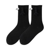 Meias Magnéticas Pretas E Brancas Com Olhos De Desenho Animado Para Casais, Homens, Mulheres, Meias