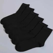 Meias Masculinas De Comprimento Médio Em Cores Sólidas, 6 Pares, Confortáveis E Elegantes, Alta