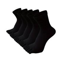 Meias Masculinas De Cor Sólida Com Cinco Dedos, 5 Pares, Respiráveis E Resistentes a Odores, Em Meias Masculinas De Cor Sólida Com Cinco Dedos, 5 Pares, Respiráveis E Resistentes a Odores, Em