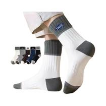 Meias Masculinas De Inverno De Cano Médio Grossas Antiodor 5 Pares Proteção Contra O Frio De Outono Meias Masculinas De Inverno De Cano Médio Grossas Antiodor 5 Pares Proteção Contra O Frio De Outono