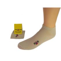 Meias Masculinas Invisíveis até o Tornozelo PRASM Kit com 3 Caqui Meias Masculinas Invisíveis até o Tornozelo PRASM Kit com 3 Caqui