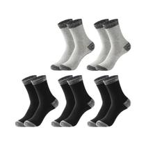 Meias Masculinas Longas Casuais Para Corrida E Caminhada, 5 Pares, Pretas, Confortáveis, Tamanho Meias Masculinas Longas Casuais Para Corrida E Caminhada, 5 Pares, Pretas, Confortáveis, Tamanho