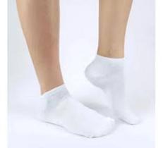 Meias Masculinas Soquete Lisa Branca - Kit com 12 Pares