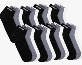 Meias Masculinas Soquete Sport Coloridas - Pacote com 12 Pares Meias Masculinas Soquete Sport Coloridas - Pacote com 12 Pares