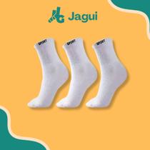 Meias Masculinas Sport Kit com 12 Pares Branca Atacado Imbatível