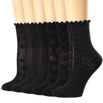 Meias Mcool Mary Femininas com Babado em Renda de Algodão 6 Pares Meias Mcool Mary Femininas com Babado em Renda de Algodão 6 Pares