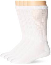 Meias MediPeds Adult Half Cushion Crew, 4 pares, brancas L Meias MediPeds Adult Half Cushion Crew, 4 pares, brancas L