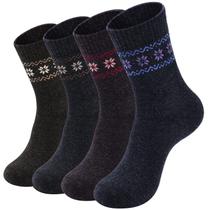 Meias NineToFiveLife Merino Wool para mulheres, pacote de inverno com 4