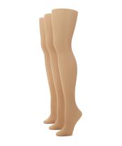 Meias No Nonsense Great Shaping Beige, pacote com 3