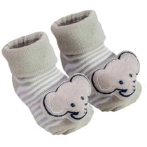 Meias Pantufa Antiderrapante Chocalho Elefante Buba Meias Pantufa Antiderrapante Chocalho Elefante Buba