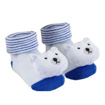 Meias Pantufa Antiderrapante Chocalho Urso Buba Meias Pantufa Antiderrapante Chocalho Urso Buba