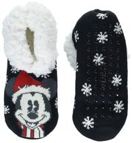 Meias Pantufa Disney Mickey Mouse com Pelúcia Natalina