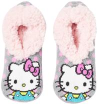 Meias Pantufa Femininas Hello Kitty de Pelúcia para Feriado Meias Pantufa Femininas Hello Kitty de Pelúcia para Feriado