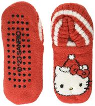 Meias Pantufa Flexíveis de Tricô Hello Kitty Femininas para Feriado Meias Pantufa Flexíveis de Tricô Hello Kitty Femininas para Feriado