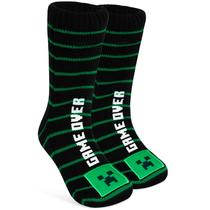 Meias Pantufa Gamer Minecraft para Meninos com Solado Antiderrapante Meias Pantufa Gamer Minecraft para Meninos com Solado Antiderrapante