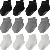 Meias para bebês Aroveea, antiderrapante, tornozelo, pacote com 12, 3-5 anos Meias para bebês Aroveea, antiderrapante, tornozelo, pacote com 12, 3-5 anos