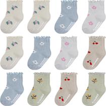 Meias para bebês Aroveea, antiderrapante, tornozelo, pacote com 12, 6 a 12 meses Meias para bebês Aroveea, antiderrapante, tornozelo, pacote com 12, 6 a 12 meses