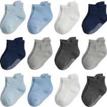 Meias para bebês Aroveea, antiderrapantes, tornozelo, 1 a 3 anos, pacote com 12 Meias para bebês Aroveea, antiderrapantes, tornozelo, 1 a 3 anos, pacote com 12