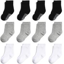 Meias para bebês Aroveea, antiderrapantes, tornozelo, 3 a 5 anos, pacote com 12 Meias para bebês Aroveea, antiderrapantes, tornozelo, 3 a 5 anos, pacote com 12