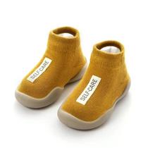 Meias Para Primeiros Bebês, Sapatos De Borracha Com Sola Macia, Botas De Malha Para Meninos E