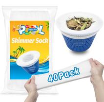 Meias para Skimmer de Piscina WXFANA Pacote com 40 Unidades Tela Ultra Fina Meias para Skimmer de Piscina WXFANA Pacote com 40 Unidades Tela Ultra Fina
