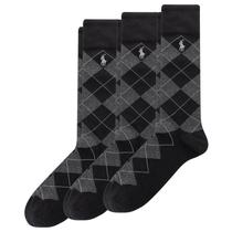 Meias Polo Ralph Lauren Argyle Pattern Dress Crew 3 pares Meias Polo Ralph Lauren Argyle Pattern Dress Crew 3 pares