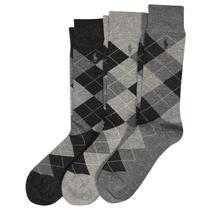 Meias Polo Ralph Lauren Argyle Pattern para homens grandes e altos Meias Polo Ralph Lauren Argyle Pattern para homens grandes e altos
