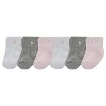 Meias Polo Ralph Lauren Baby Sport Quarter 6 pares 18-24M