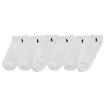 Meias POLO RALPH LAUREN Classic Sport Solid, 6 pares, brancas Meias POLO RALPH LAUREN Classic Sport Solid, 6 pares, brancas
