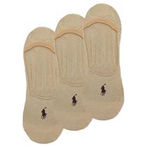 Meias Polo Ralph Lauren, forro de vestido masculino, 3 pares, bege, 6-12,5 Meias Polo Ralph Lauren, forro de vestido masculino, 3 pares, bege, 6-12,5