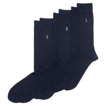 Meias POLO RALPH LAUREN, vestido masculino de algodão canelado, 3 pares Meias POLO RALPH LAUREN, vestido masculino de algodão canelado, 3 pares