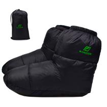 Meias quentes Down Booties RANDDER para homens e mulheres pretas Meias quentes Down Booties RANDDER para homens e mulheres pretas