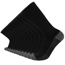Meias redondas COOVAN para homens, meia almofada, absorventes de umidade x12