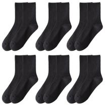 Meias Redondas de Algodão MarjunSep - Pacote com 6 Pares - Estilo Mocassim