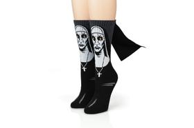 Meias redondas Honbeanify The Nun Valac impressas em 3D unissex pretas Meias redondas Honbeanify The Nun Valac impressas em 3D unissex pretas