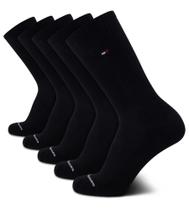 Meias redondas Tommy Hilfiger Performance Stretch, pacote com 5 unidades masculinas