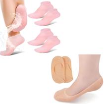 Meias Silicone Anti Rachadura Hidratacao Sapatilha Pes Par Meias Silicone Anti Rachadura Hidratacao Sapatilha Pes Par