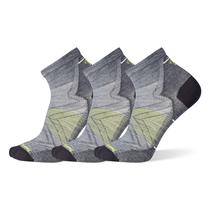 Meias Smartwool Run Zero Cushion Cano Curto 3 Unidades Cinza