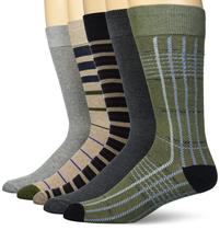 Meias sociais Amazon Essentials para homens, 5 pares de 8 a 12