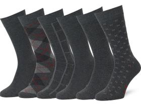 Meias sociais Easton Marlowe Classic Subtle Pattern, pacote com 6 unidades 4 -6 Meias sociais Easton Marlowe Classic Subtle Pattern, pacote com 6 unidades 4 -6