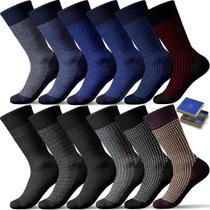 Meias sociais masculinas de bambu rayon leves - Socks Box