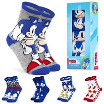 Meias Sonic The Hedgehog para Meninos - Pacote com 5 Unidades (Algodão) - 7,5 a 12,5 Anos Meias Sonic The Hedgehog para Meninos - Pacote com 5 Unidades (Algodão) - 7,5 a 12,5 Anos