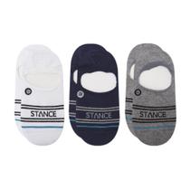 Meias Stance Basic No Show Masculinas pacote com 3 Tamanho L, azul marinho Meias Stance Basic No Show Masculinas pacote com 3 Tamanho L, azul marinho