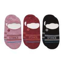 Meias Stance Basic No Show para homens, tamanho de 3 unidades, pequenas, Rebelrose