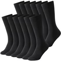 Meias térmicas de lã BONANGEL masculinas Black Winter Crew