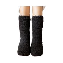 Meias Térmicas Femininas De Inverno Quentes E Grossas De Veludo Antiderrapantes, Meias Pantufas