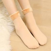 Meias Térmicas Fleece Aveludadas Inverno Kit com 2 Pares