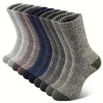 Meias Térmicas Grossas de Merino Wool para Homens - 5 Pares para Caminhada em Tempo Frio